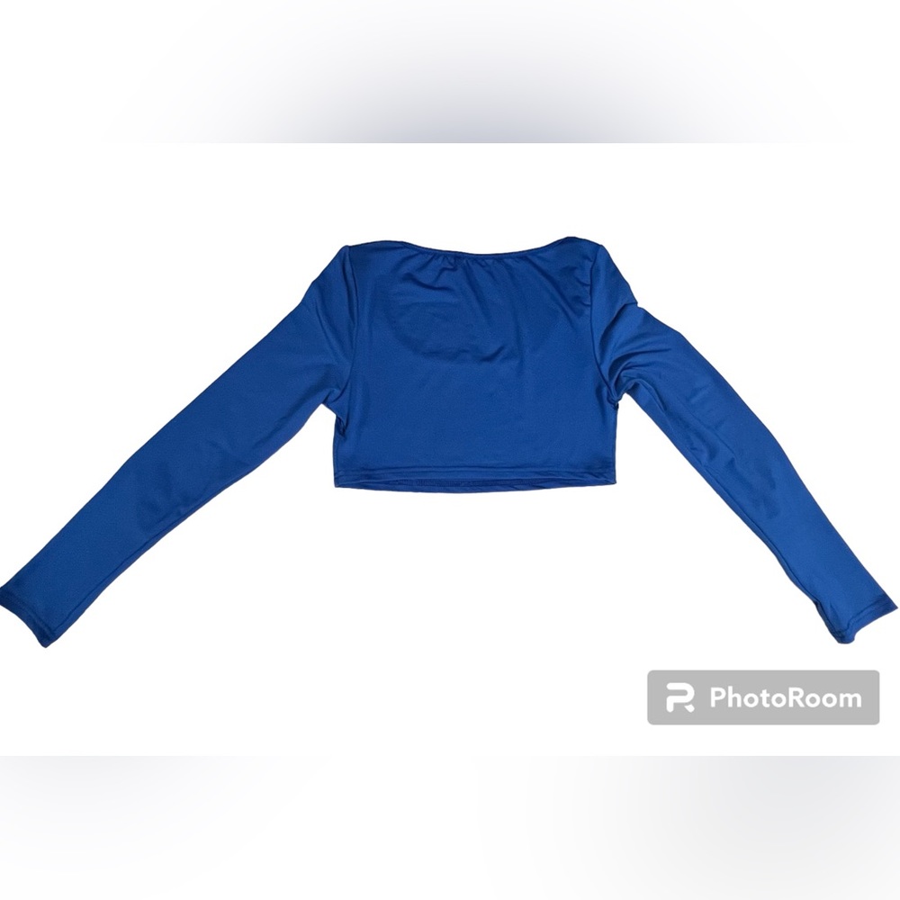 NWOT Royal blue women’s petite SHEIN crop top size S - Picture 2 of 7